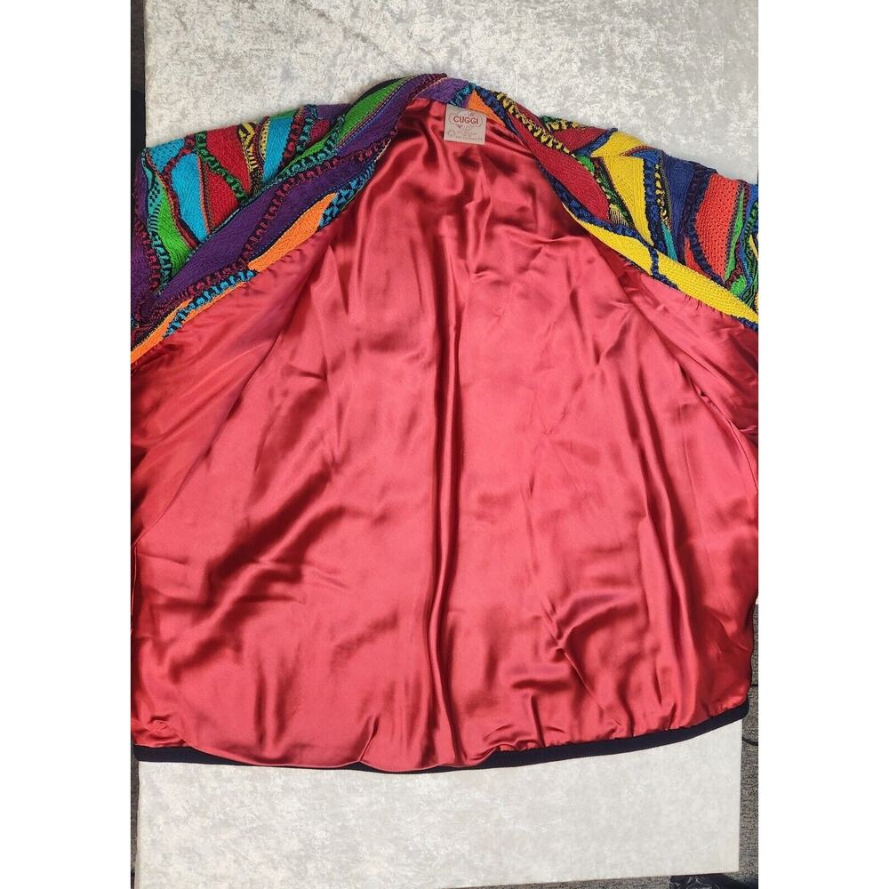 Vintage Cuggi "Coogi" Womens Multicolor Cotton Knit Australia Cardigan-Size SS - Picture 10 of 16